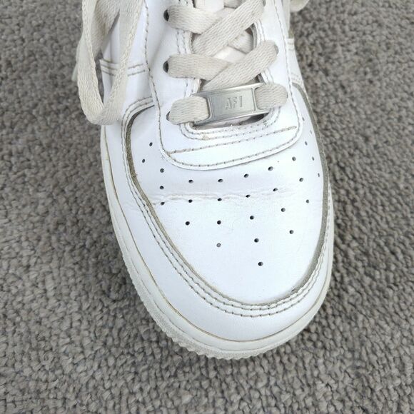 Nike Air Force 1 Low Boys Size 6.5Y Shoes Low Top White Sneakers DH2920-111 - Picture 11 of 13